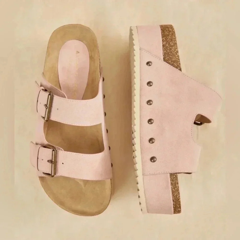 Altar'd State Light Pink Serenna Platform Sandals NWT